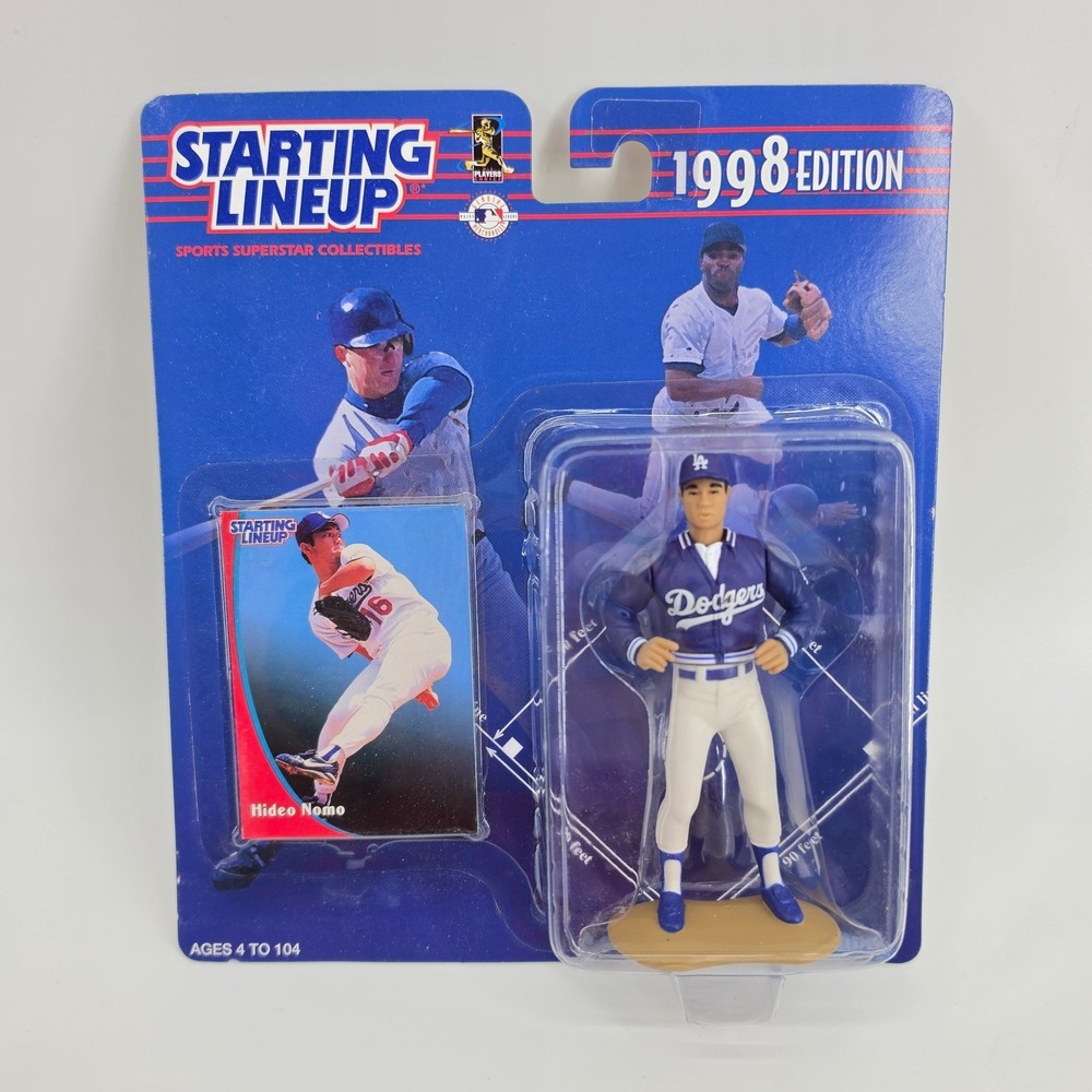 Vintage Starting Lineup 1998 Hideo Nomo LA Dodgers Kenner Figure Cracked Bubble